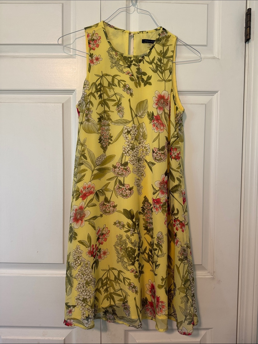 Tommy Hilfiger Yellow Floral Sleeveless Sundress S